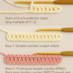🧶 Double Crochet (dc) — Step-by-Step Instructions