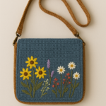 Crochet Floral Shoulder Bag