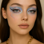 🌙✨ A Dreamlike Glam Look – Soft Pastels, Artistic Swirls & Glitter Glow (2025 Makeup Guide)
