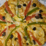 “Flourless Rice Pizza in Frying Pan”