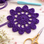 Crochet Flower Coaster Pattern That Stays Flat (With Diagram + Easy Steps)